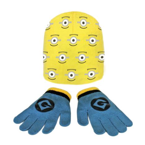 Minions One Size Kids Hat & Gloves Set £6.99